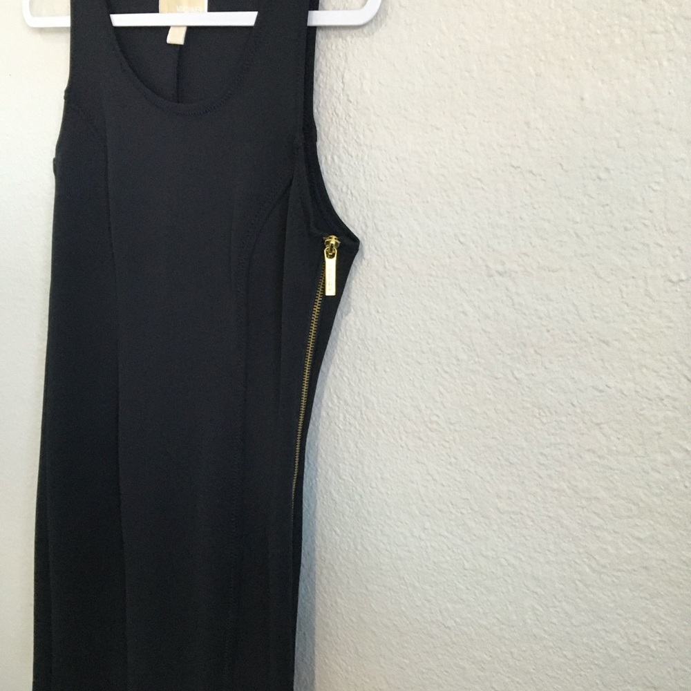 Michael Kors Black Bodycon Side Zip Dress 6 - Picture 2 of 5